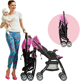 ワンタッチ開閉&安定自立設計