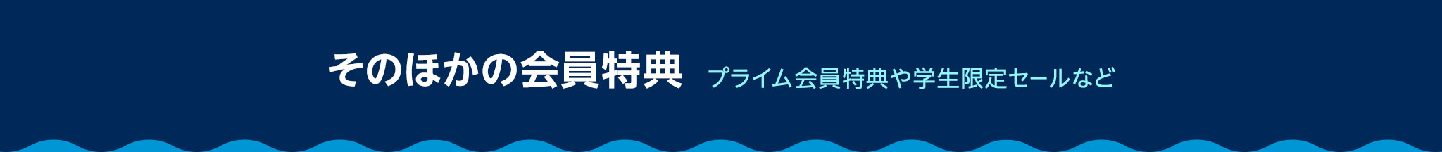 そのほかの会員特典 プライム会員特典や学生限定セールなど
