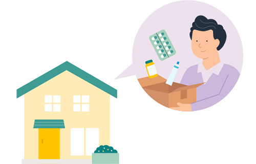 処方薬を受け取る