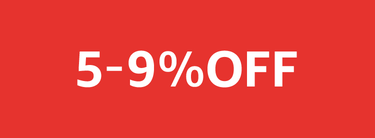 5-9% OFF