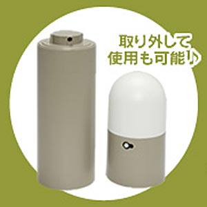 アイリスオーヤマ 電池式ガーデンセンサーライト ZSL-MT グレー/電球色