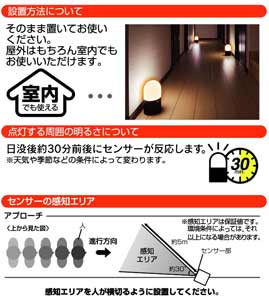 アイリスオーヤマ 電池式ガーデンセンサーライト ZSL-KA ブラック/電球色