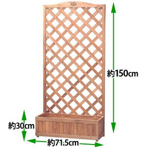 アイリスオーヤマ ラティス付きプランターボックス ブラウン EB-90