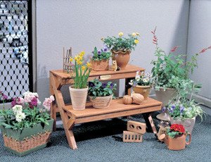 アイリスオーヤマ 木製フラワースタンド ブラウン GD-600