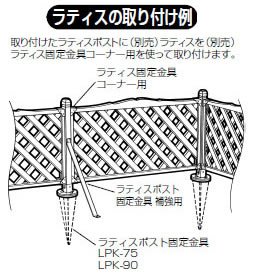 アイリスオーヤマ ラティスポスト固定金具75角用
