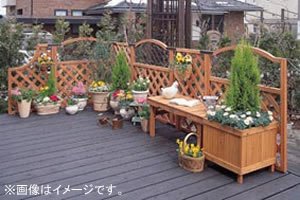 アイリスオーヤマ ワイヤーデザインラティス ブラウン TL-912