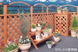 アイリスオーヤマ ワイヤーデザインラティス ブラウン TL-912