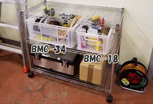 アイリスオーヤマ メッシュコンテナ 幅41.4×奥行30.4×高さ19.5cm クリア/ホワイト BMC-18