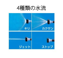 アイリスオーヤマ 耐圧糸入り カットホース ガン・口金付 10m (15φ) ブルー