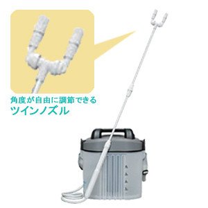 アイリスオーヤマ 電池式噴霧器 ツインノズル IR-4000W グレーブラック