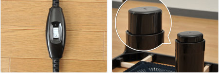 山善(YAMAZEN) 折脚カジュアルこたつ(継脚付)(75正方形) ブラック HFL-752(B)