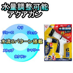 アイリスオーヤマ 水量調整アクアガン  ホワイト/マリンブルー　AGF-NP600TB
