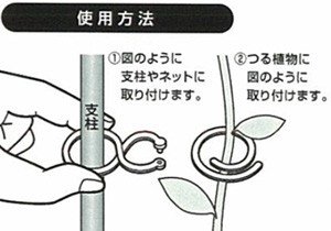 アイリスオーヤマ つる植物固定リング ダークブラウン TKR-10
