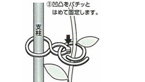 アイリスオーヤマ つる植物固定リング ダークブラウン TKR-10