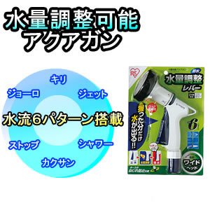 アイリスオーヤマ 水量調整アクアガン  ホワイト/マリンブルー　AGFB-N600TB