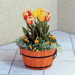 アイリスオーヤマ ウッドメッシュプランター浅型 イエローパイン WMA-360