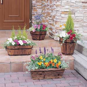 アイリスオーヤマ 焼杉メッシュプランター楕円 焼杉 YMD-390