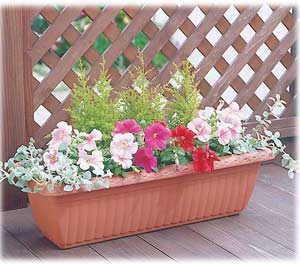 レリーフプランター テラコッタブラウン 700