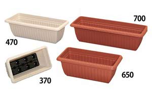 レリーフプランター テラコッタブラウン 700