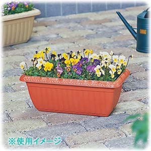 アイリスオーヤマ レリーフプランター テラコッタブラウン 370