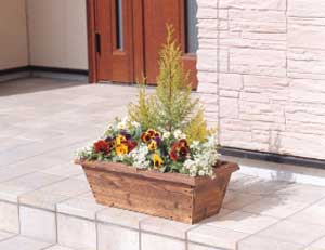 アイリスオーヤマ 焼杉メッシュプランターボックス 焼杉 YMB-640