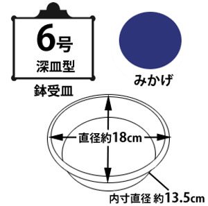 鉢受皿中深型 みかげ 6号