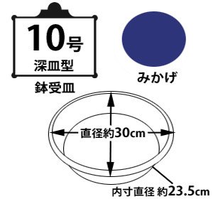 鉢受皿中深型 みかげ 10号