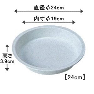 アイリスオーヤマ 鉢受皿ライトパック3枚セット みかげ 24cm×3枚