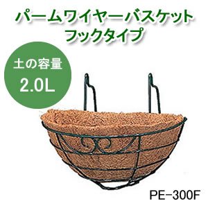 アイリスオーヤマ パームワイヤーバスケットフックタイプ グリーン PE-300F