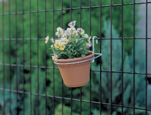 アイリスオーヤマ ポットハンガーネットフェンス用 シルバー 5号