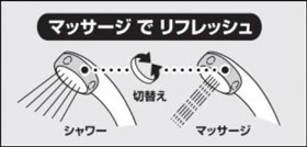 三栄水栓 低水圧用マッサージシャワーヘッド