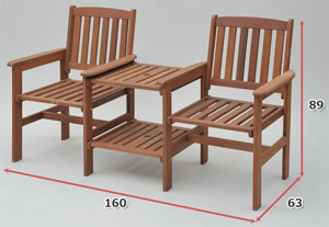 山善(YAMAZEN) ガーデンマスター ラブチェアガーデンセットMFC-672