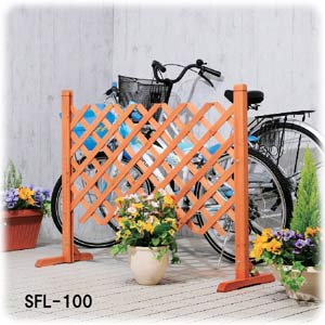 アイリスオーヤマ スタンド付伸縮ラティス ブラウン SFL-100