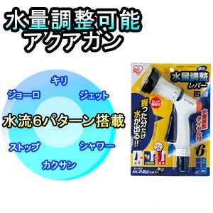 アイリスオーヤマ 水量調整アクアガン  ホワイト/マリンブルー　AGF-NX600TB