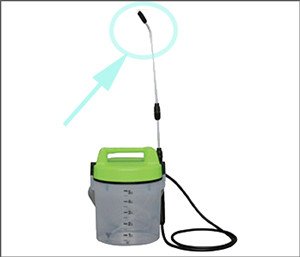噴霧器のプラ噴口キャップ単頭