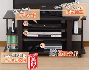 山善(YAMAZEN) 42インチ対応テレビ台(幅100) ダークブラン CLTV-1000C(DBR)