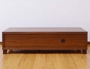 日本製(大川) 天然木ウォールナット材使用 120幅AVボード 2311