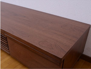 日本製(大川) 天然木ウォールナット材使用 150幅AVボード 2312