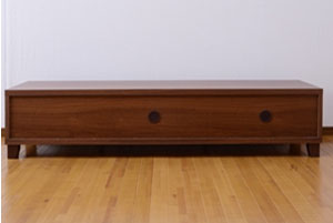 日本製(大川) 天然木ウォールナット材使用 150幅AVボード 2312