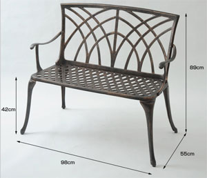 山善(YAMAZEN) ガーデンマスター アルミガーデンベンチ KAGB-100