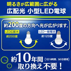 アイリスオーヤマ LED電球2個セット 小形 広配光 昼白色 440lm LDA6N-G-E17-V1×2
