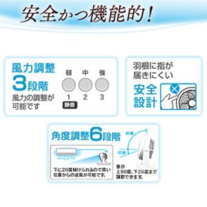 アイリスオーヤマ小型サーキュレーター 固定タイプ ホワイト CFA-151-W/H