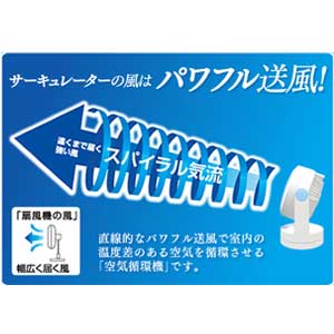 アイリスオーヤマ中型サーキュレーター 固定 ブラック CFA-186-B