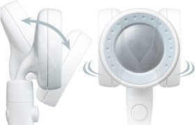 三栄水栓 レイニームーヴ【約45％の節水、角度調節、ワイドシャワー、手元ストップ機能、肌触り・浴びごこちやわらか】