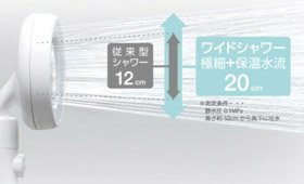 三栄水栓 レイニームーヴ【約45％の節水、角度調節、ワイドシャワー、手元ストップ機能、肌触り・浴びごこちやわらか】