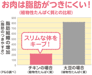 肉類は、スリムな体をキープします。<br>
