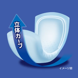 立体カーブで体にしっかりフィット