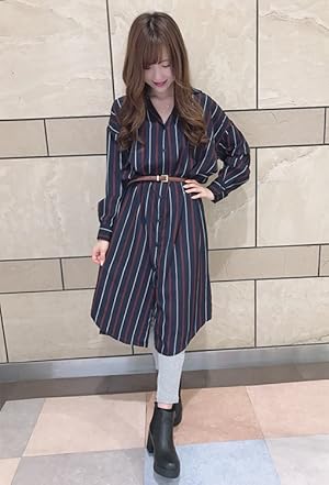 コーディネートのご紹介 Ingni イング マルチストライプビッグシャツ ワンピース Amazon Co Jp
