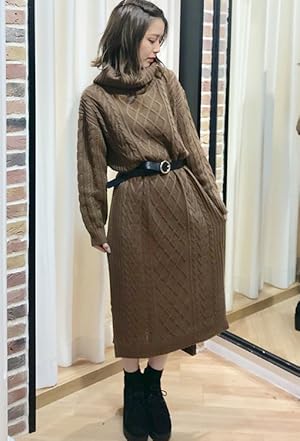 コーディネートのご紹介 Ingni イング ケーブルニットワンピース Amazon Co Jp