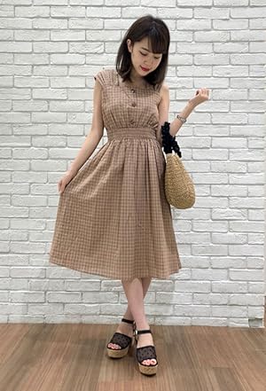 コーディネートのご紹介 Ingni イング ウエストシャーリングチェック柄 ワンピース 1191 Amazon Co Jp
